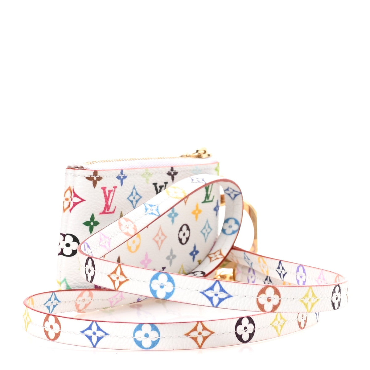 LV X TM Monogram Multicolor Phone Holder White