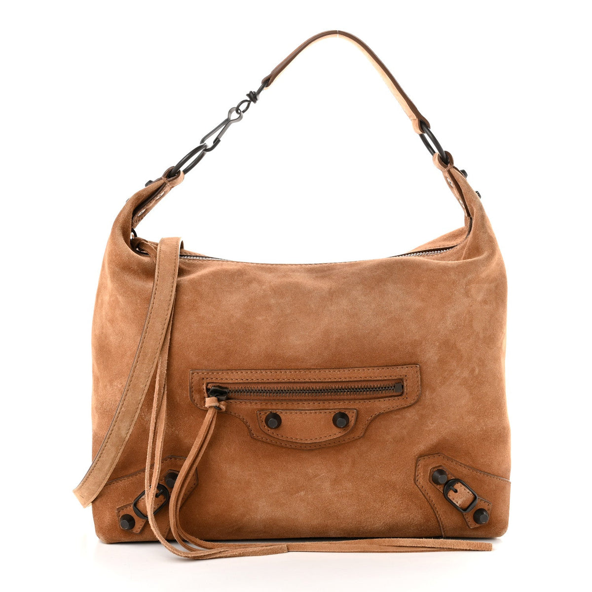 Suede Classic Hardware Small Le City Hobo Bag Camel