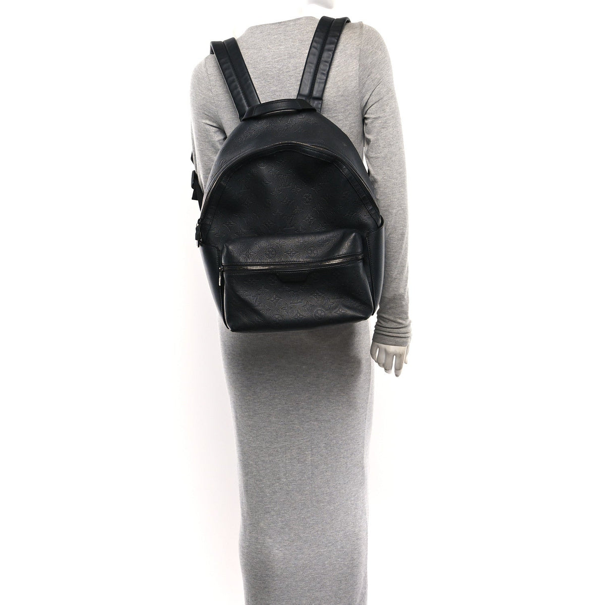 Calfskin Monogram Shadow Discovery Backpack Black