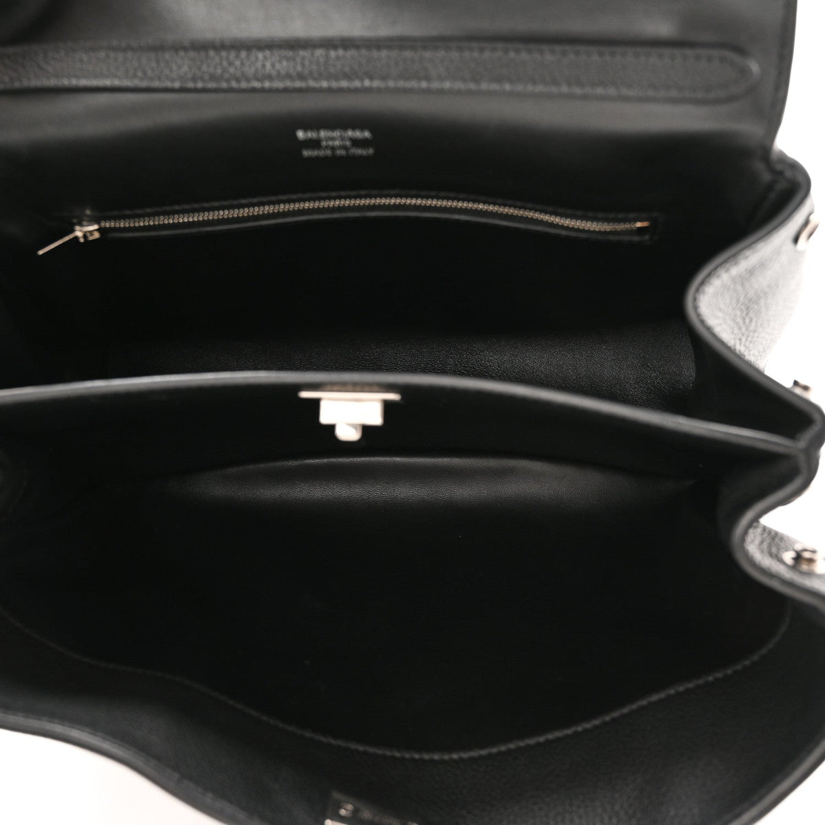 Grained Calfskin Small Rodeo Top Handle Handbag Black