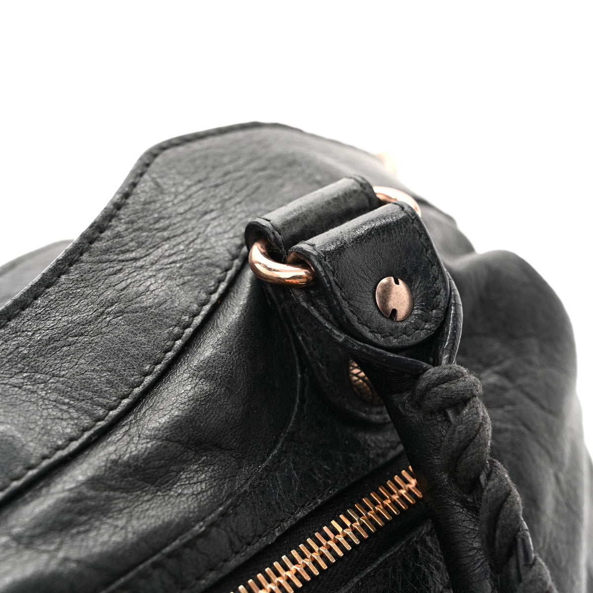 Agneau Giant 12 Rose Gold Hardware Town Black