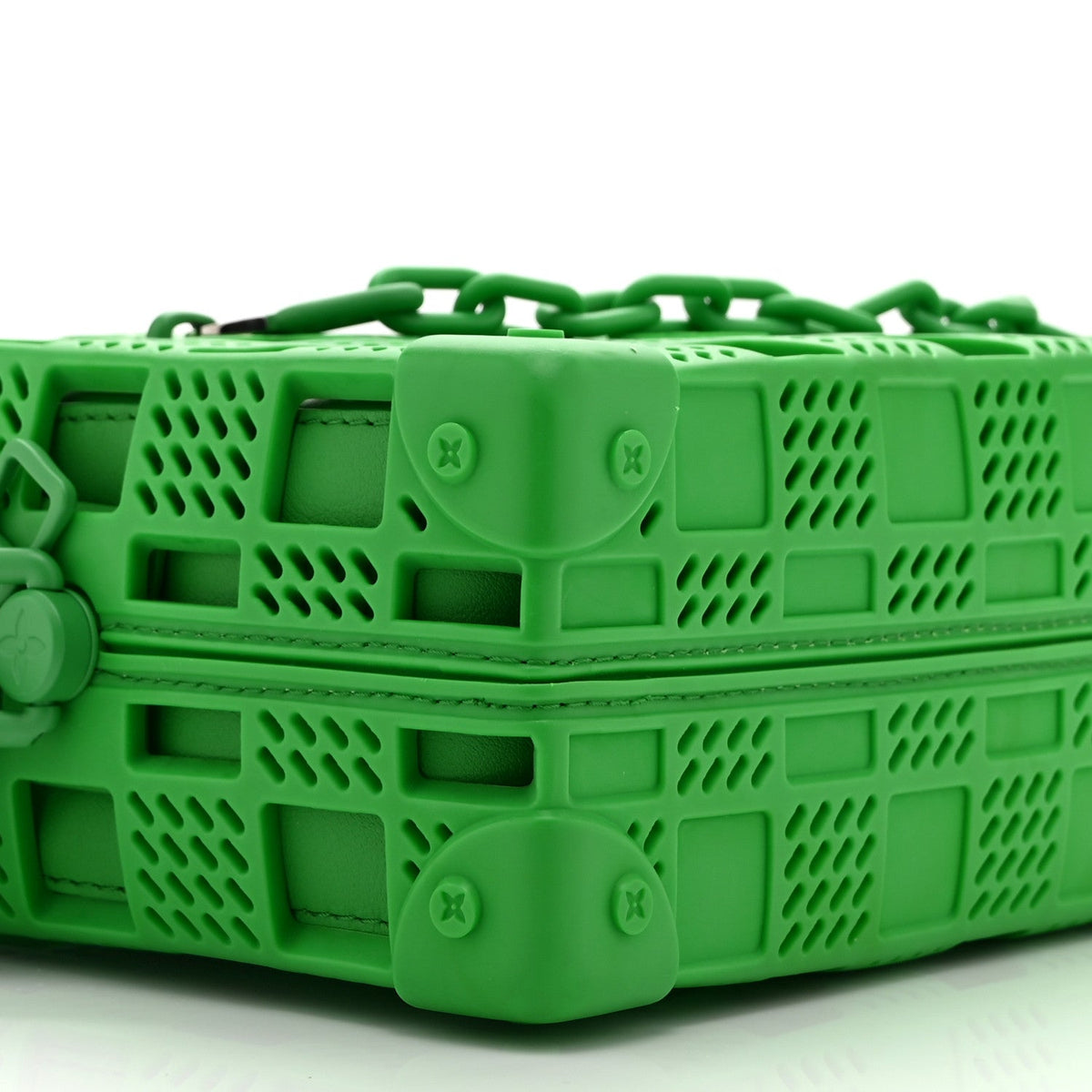 Rubber Cowhide Mini Soft Trunk Green