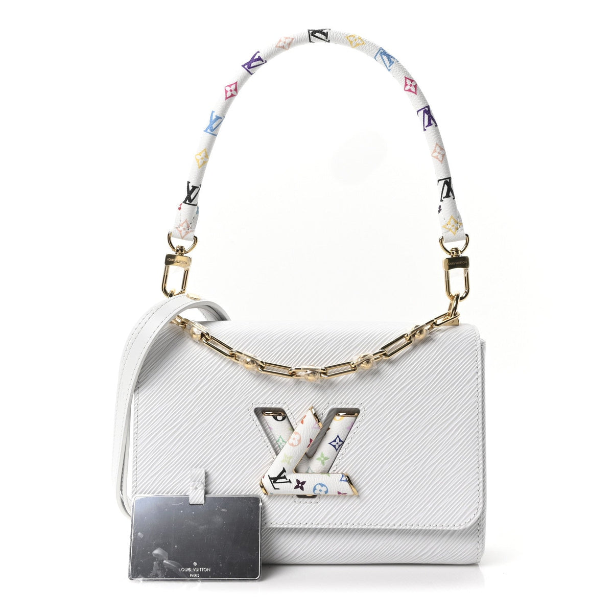 LV X TM Epi Twist MM Slim Shoulder Bag White