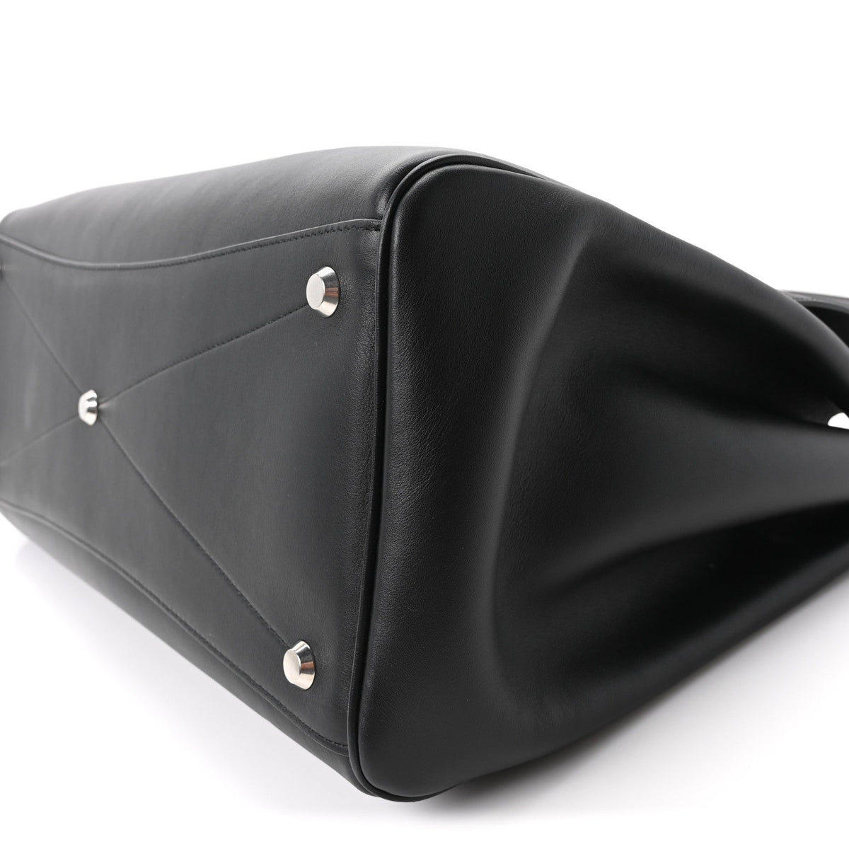 Smooth Calfskin Large Bel Air Carry All Bag Black