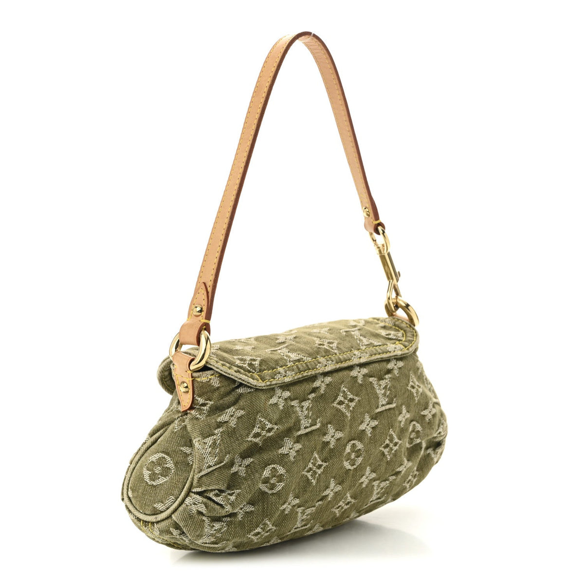 Monogram Denim Mini Pleaty Lichen