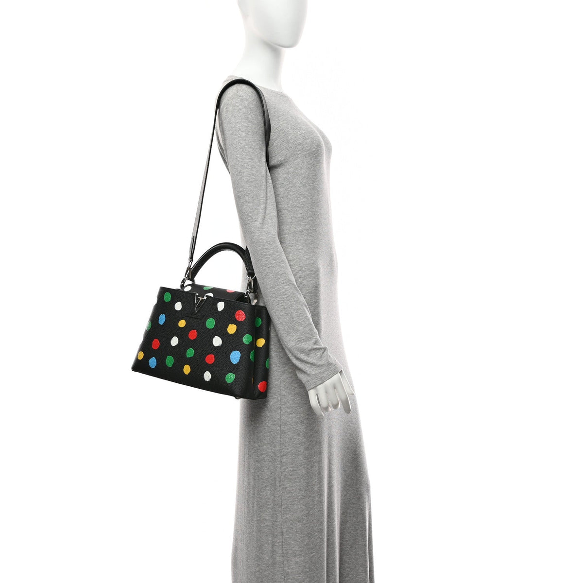 LV X YK Taurillon Capucine MM Black