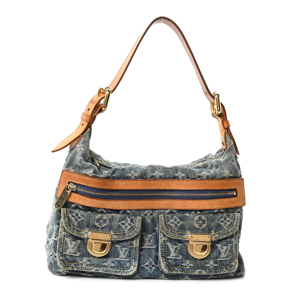 Monogram Denim Baggy PM Blue
