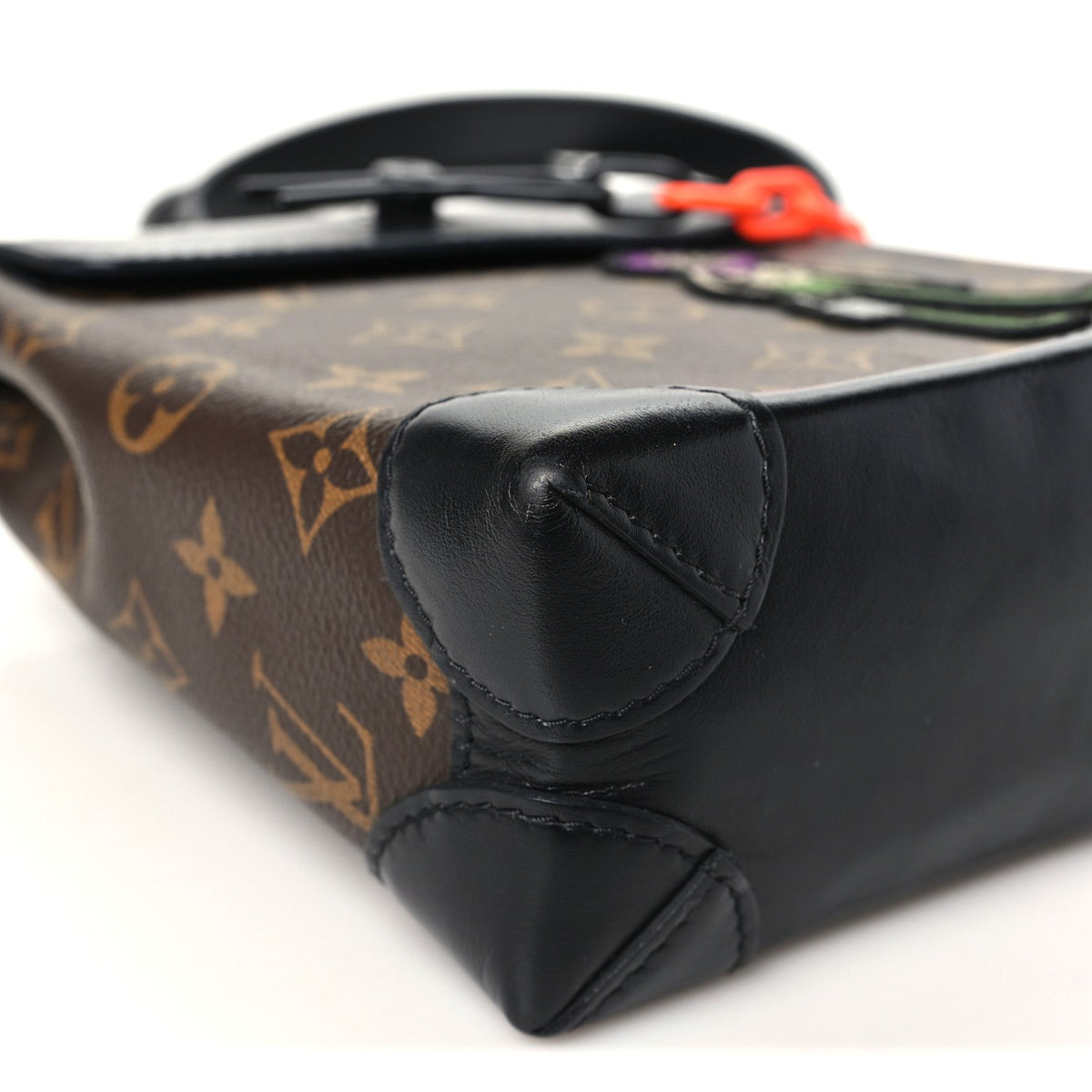 Monogram Embroidered Cartoon LV Friends Steamer XS Black