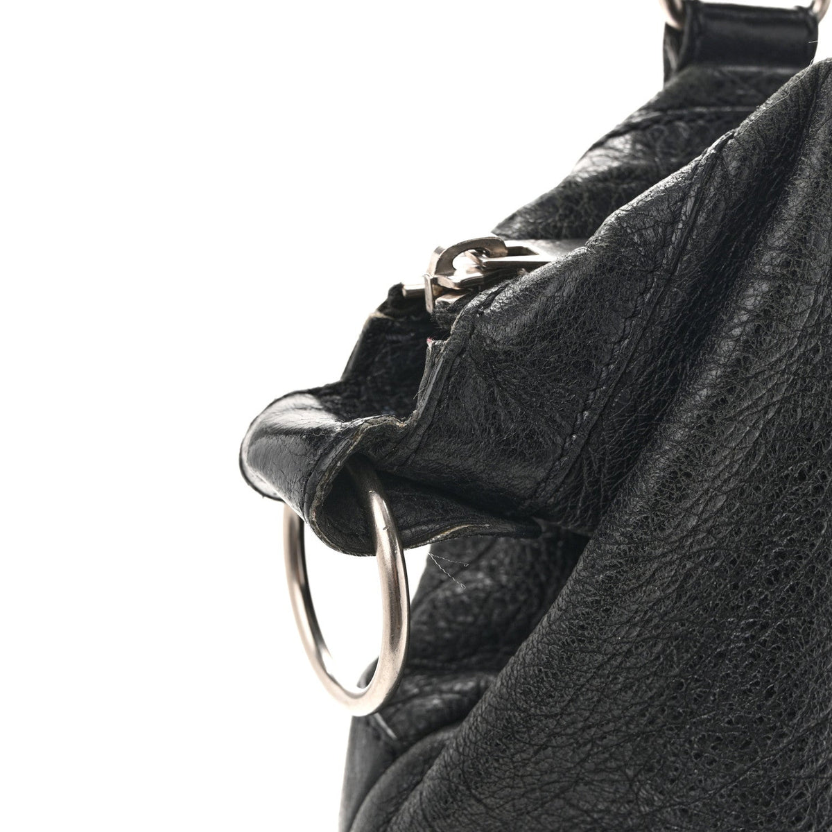 Agneau Classic Hardware Square Tote Black