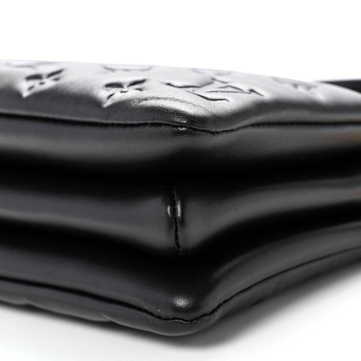 Lambskin Embossed Monogram Coussin BB Black