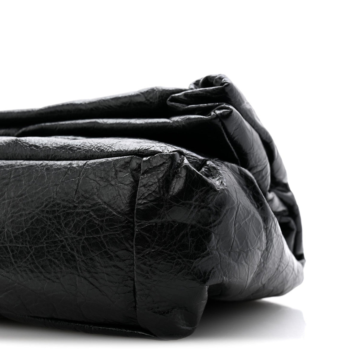 Arena Calfskin Small Monaco Chain Shoulder Bag Black