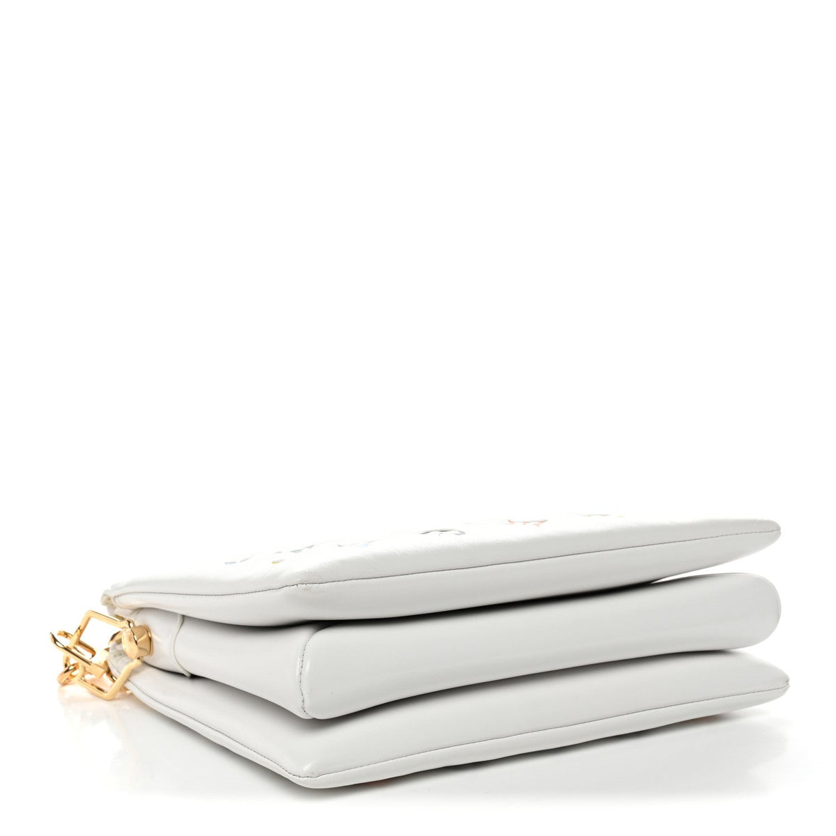 LV x TM Lambskin Embossed Monogram Coussin PM White Multicolor