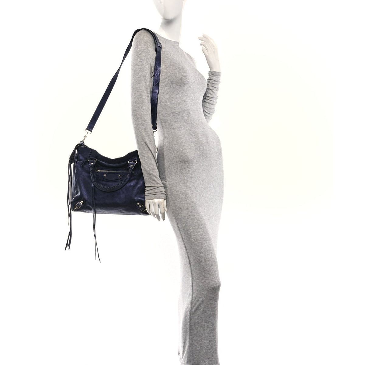 Metallic Agneau Classic Silver Hardware Velo Maree