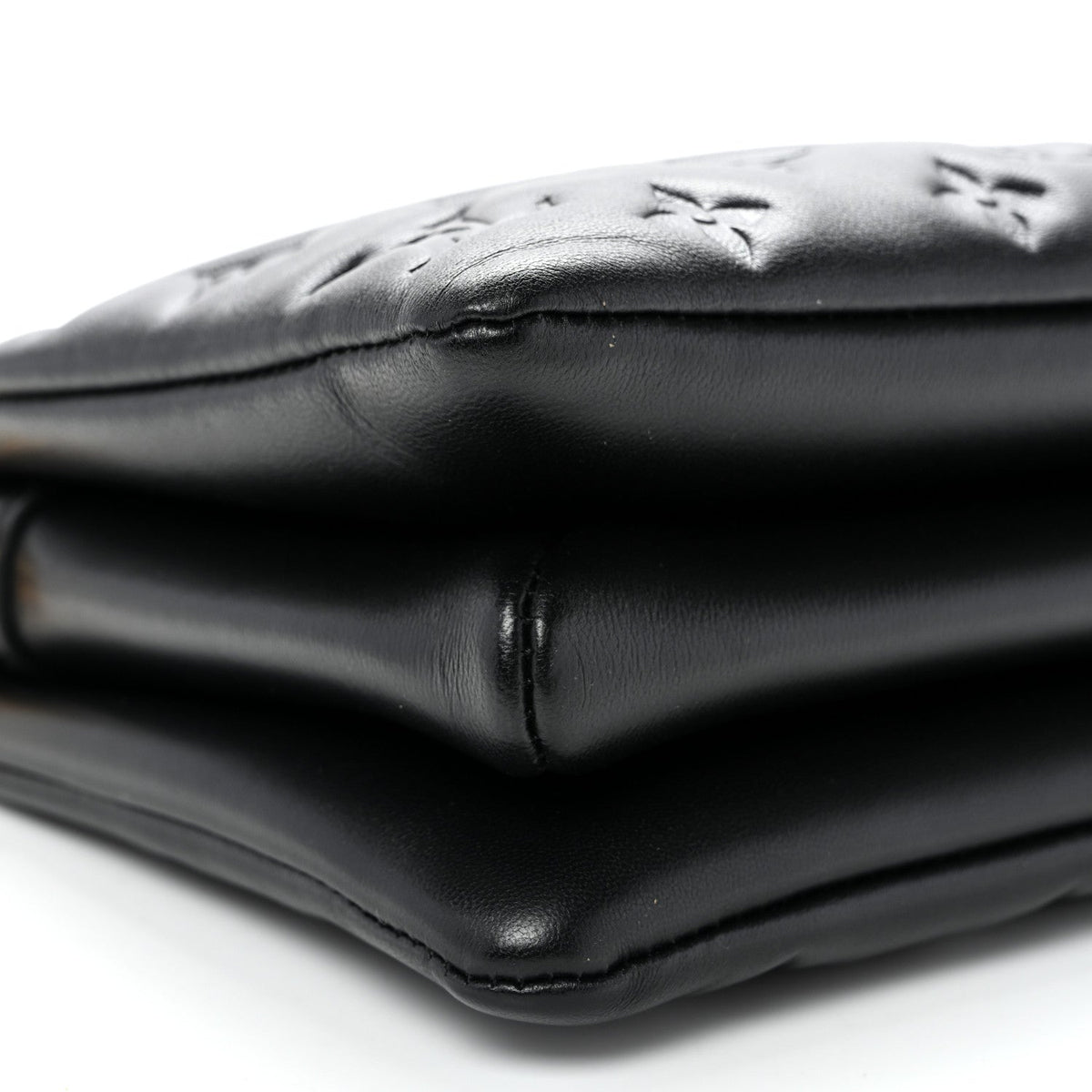 Lambskin Embossed Monogram Coussin BB Black