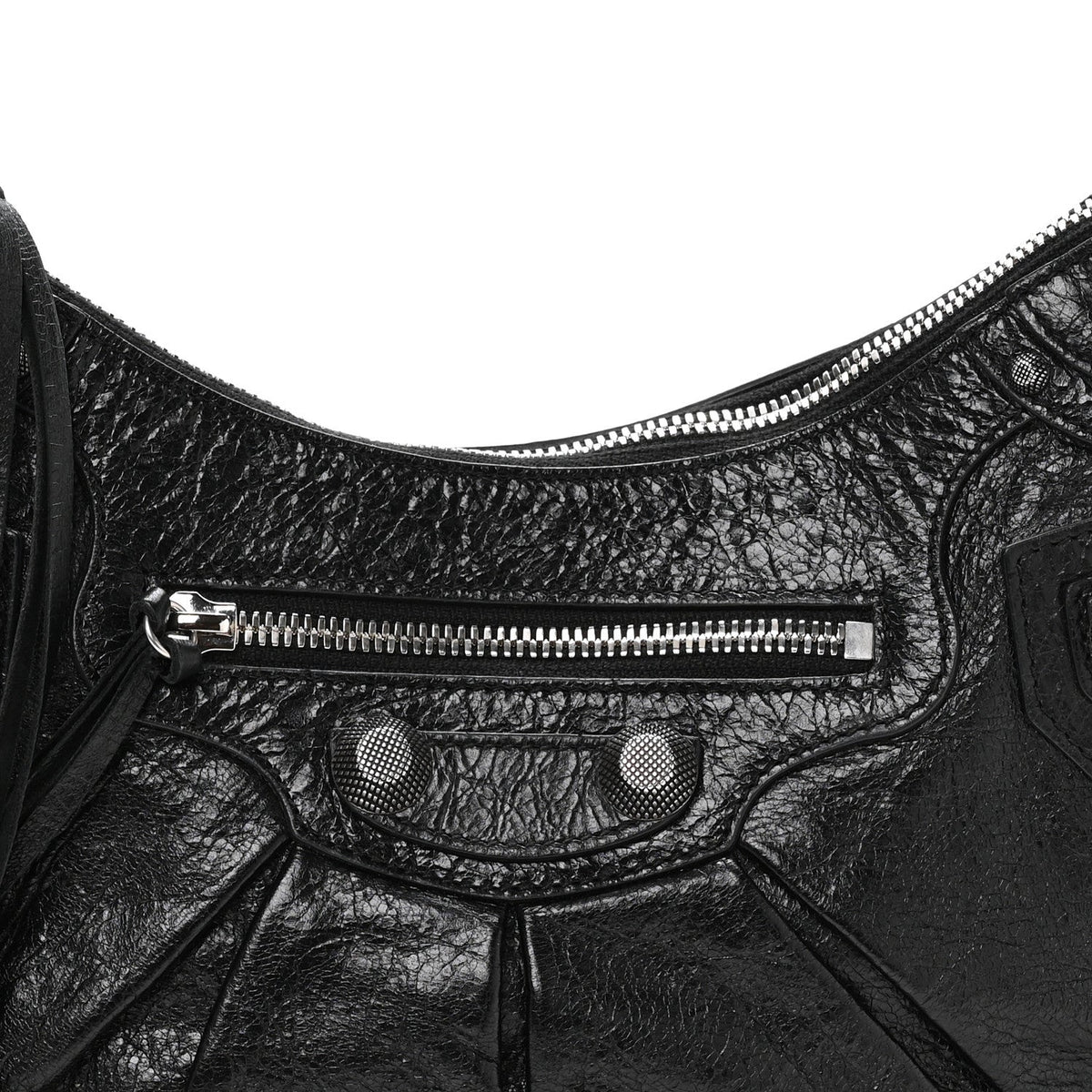 Agneau Arena Small Le Cagole Shoulder Bag Black