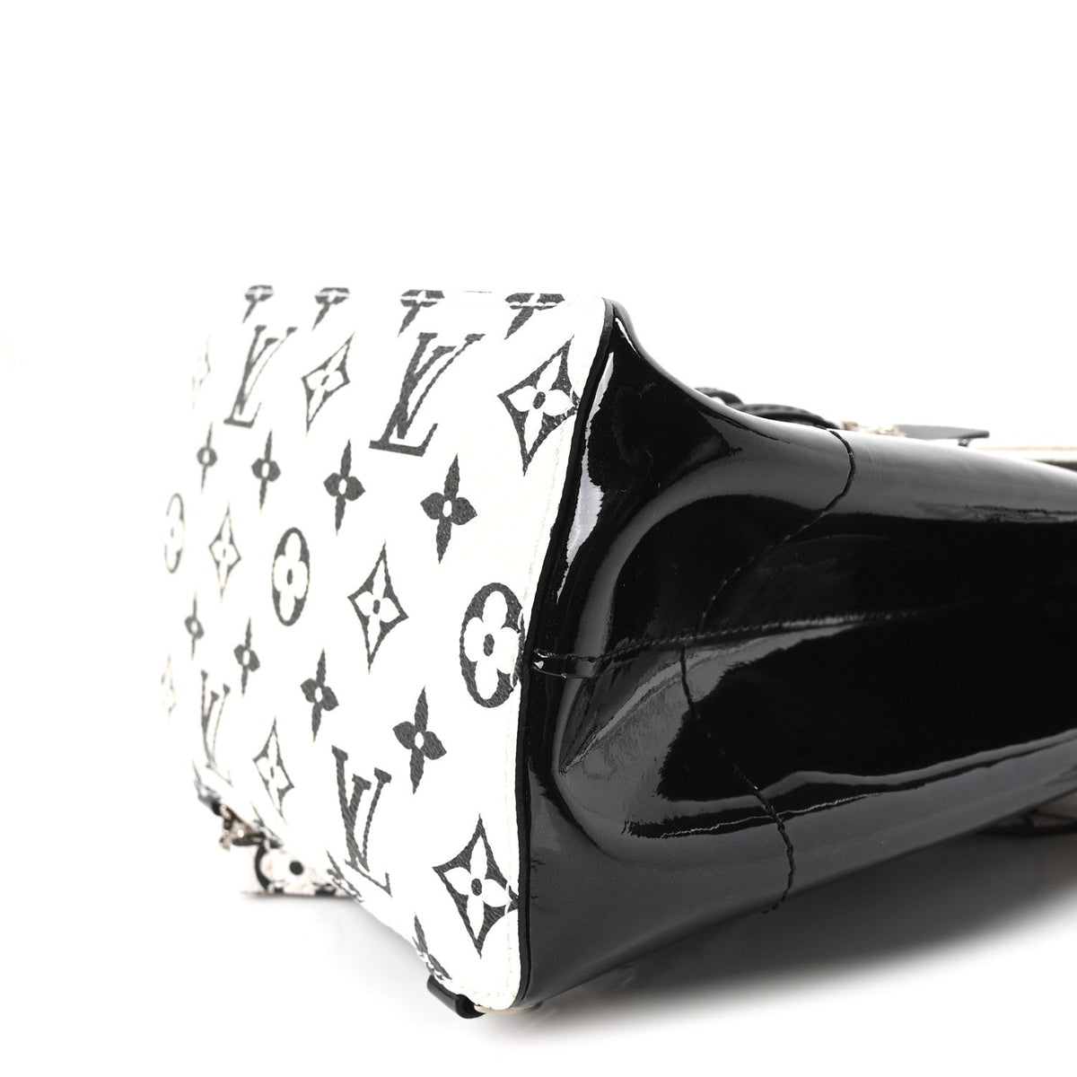 Patent Monogram Hot Springs Backpack Black White