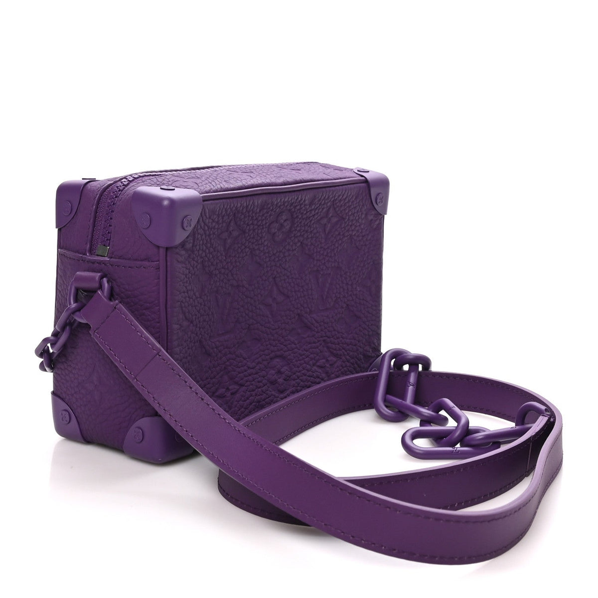 Taurillon Monogram Mini Soft Trunk Black Purple Night