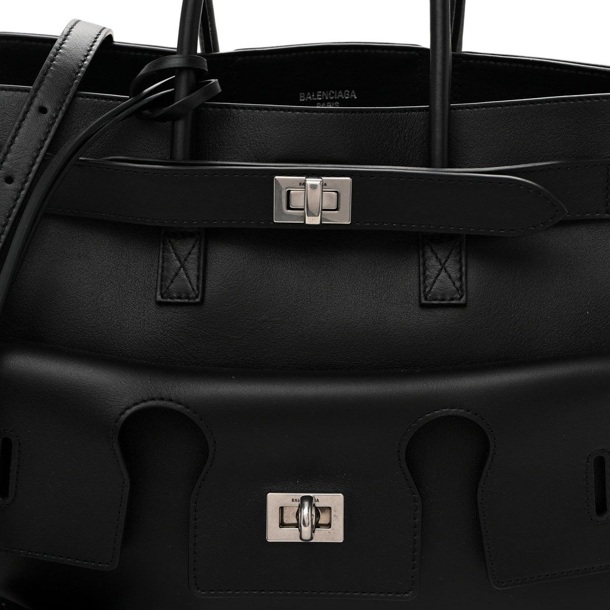 Smooth Calfskin Small Bel Air Carry All Bag Black