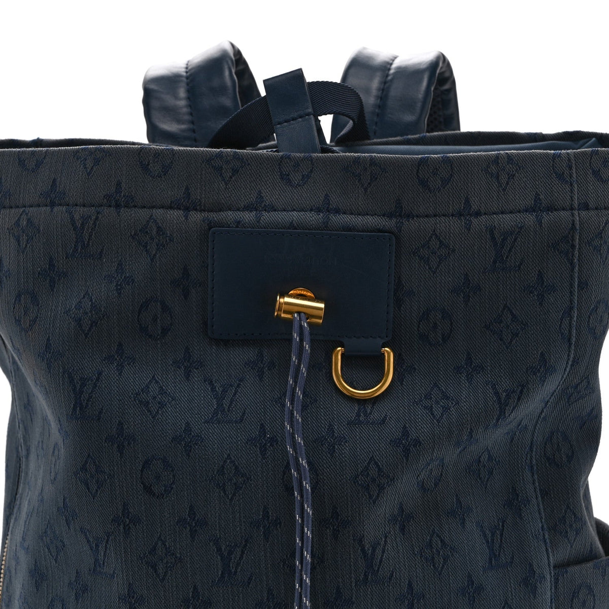 Monogram Denim Chalk Backpack Navy