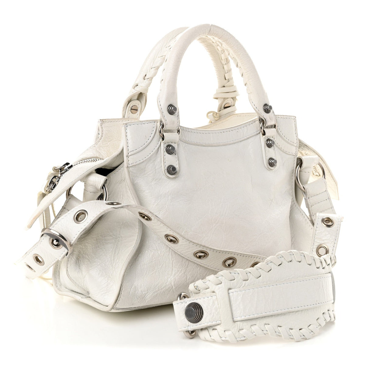 Agneau Arena Neo Cagole Handbag XS Optic White Optic White