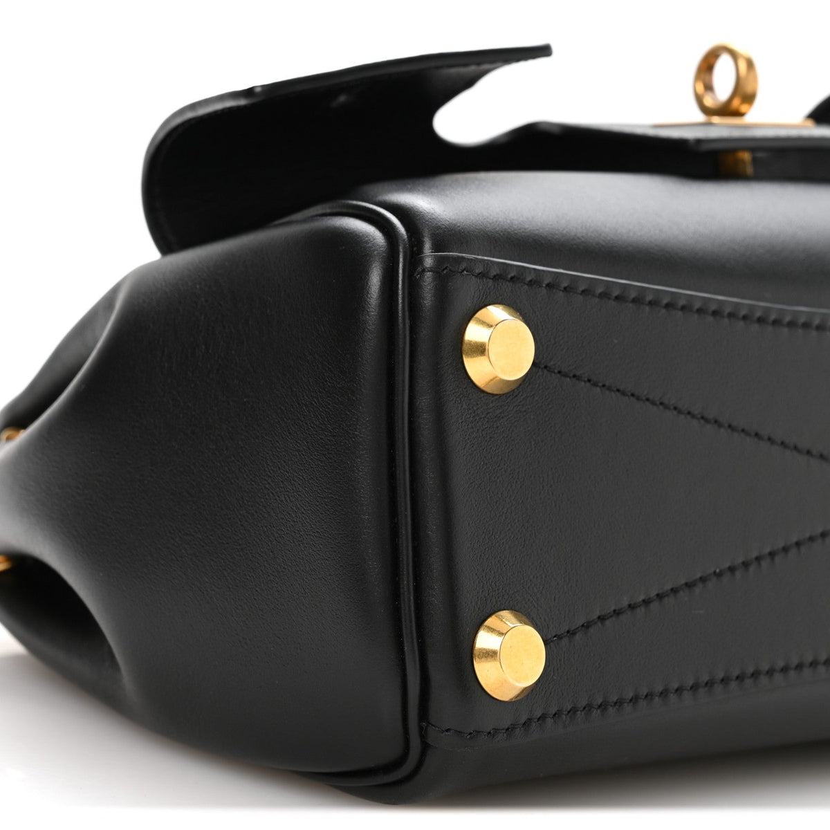 Smooth Calfskin Mini Bel Air Carry All Bag Black