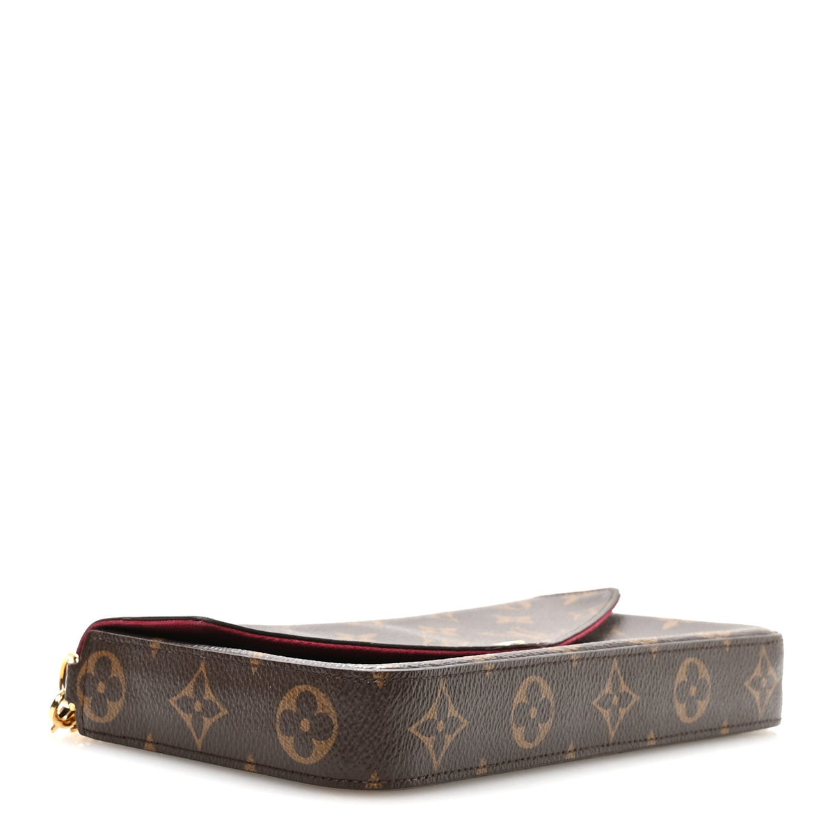 Monogram Pochette Felicie Chain Wallet Fuchsia