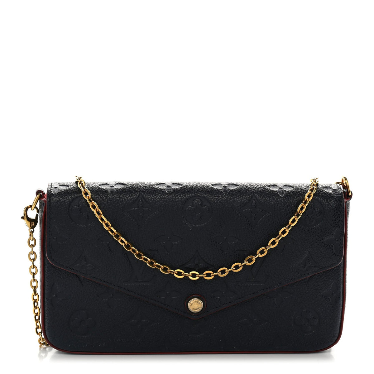 Empreinte Pochette Felicie Chain Wallet Marine Rouge