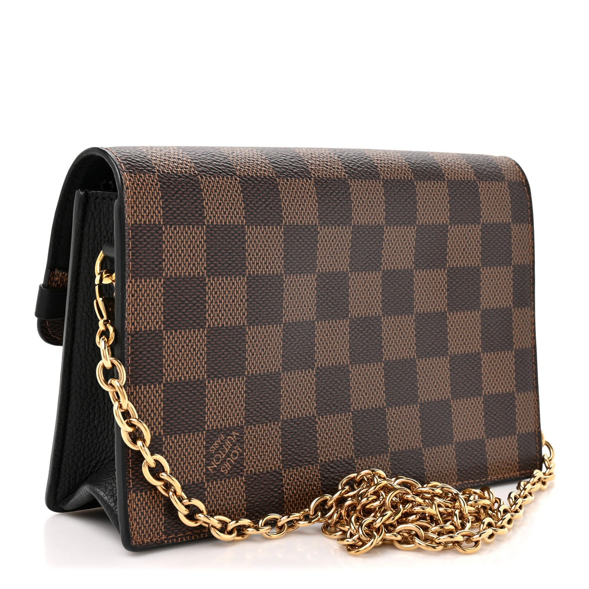 Damier Ebene Vavin Chain Wallet Black