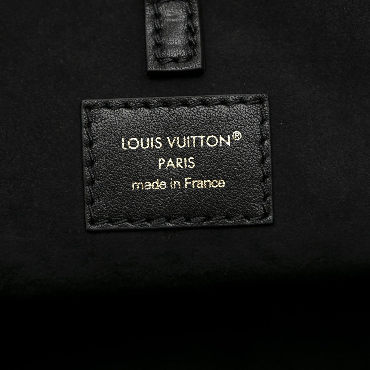 Lambskin Embossed Monogram Coussin Bucket Black