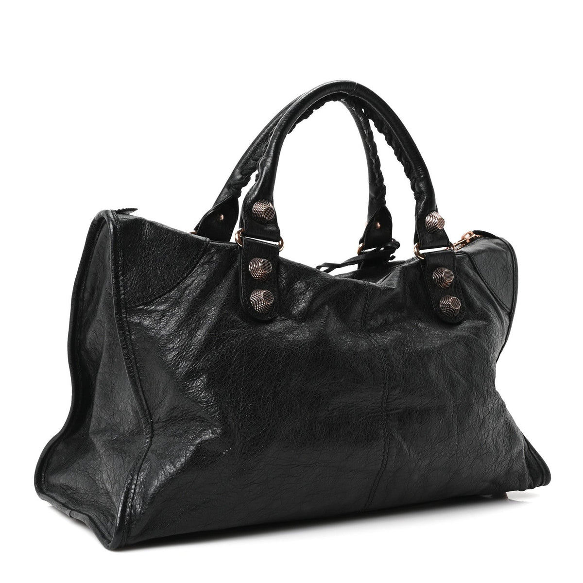Agneau Giant 21 Rose Gold Hardware Work Black