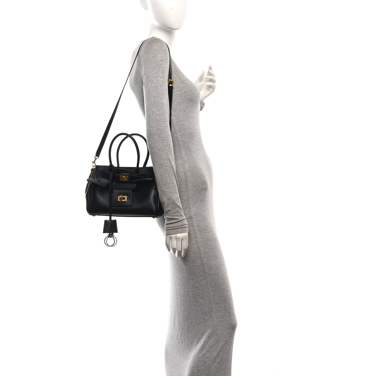 Smooth Calfskin Mini Bel Air Carry All Bag Black