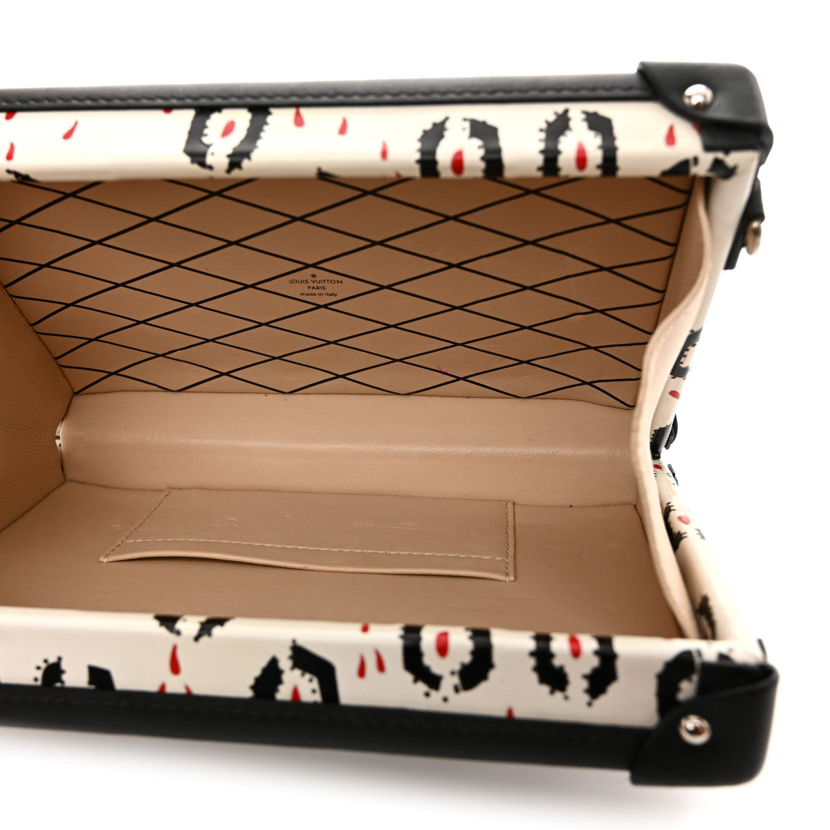 Calfskin Graphic Print Petite Malle