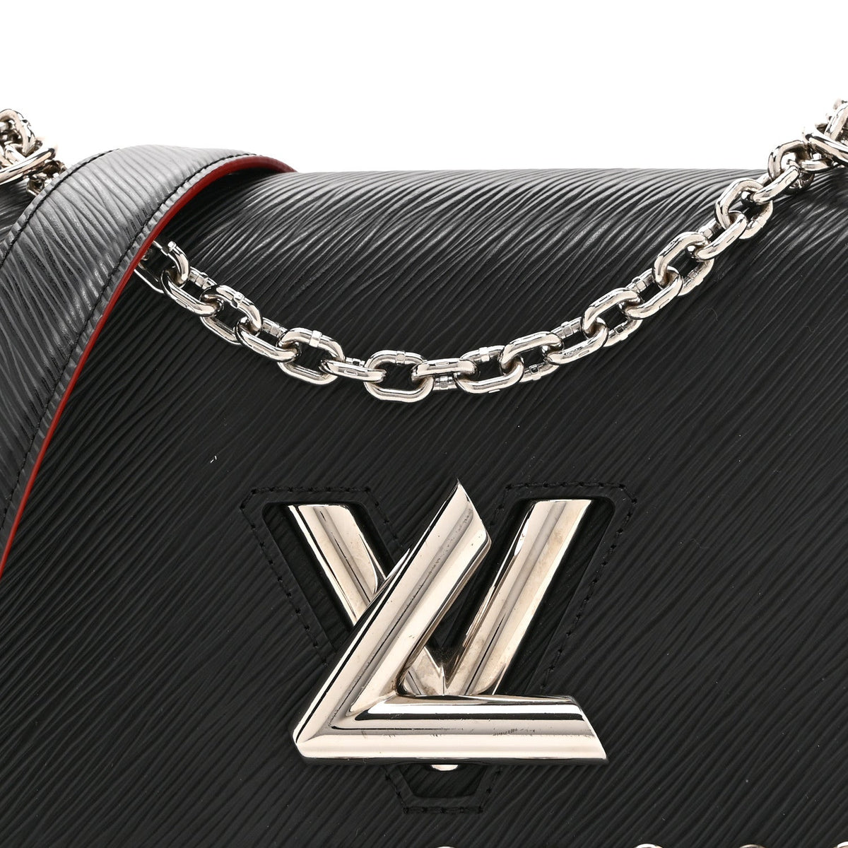 Epi Studded Twist Shoulder Bag MM Black