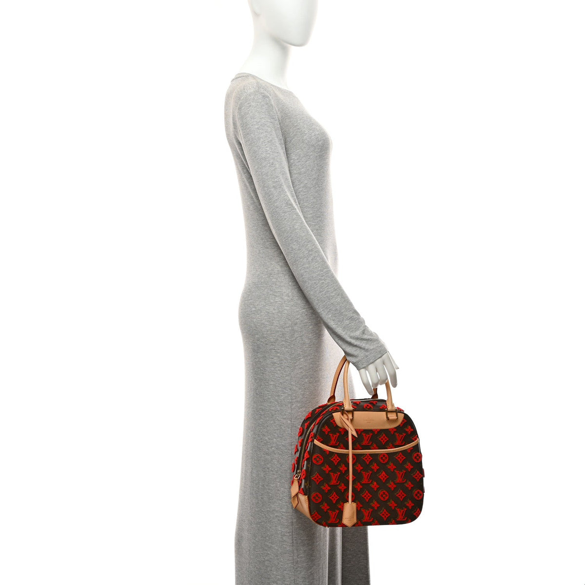 Monogram Tuffetage Deauville Cube Red