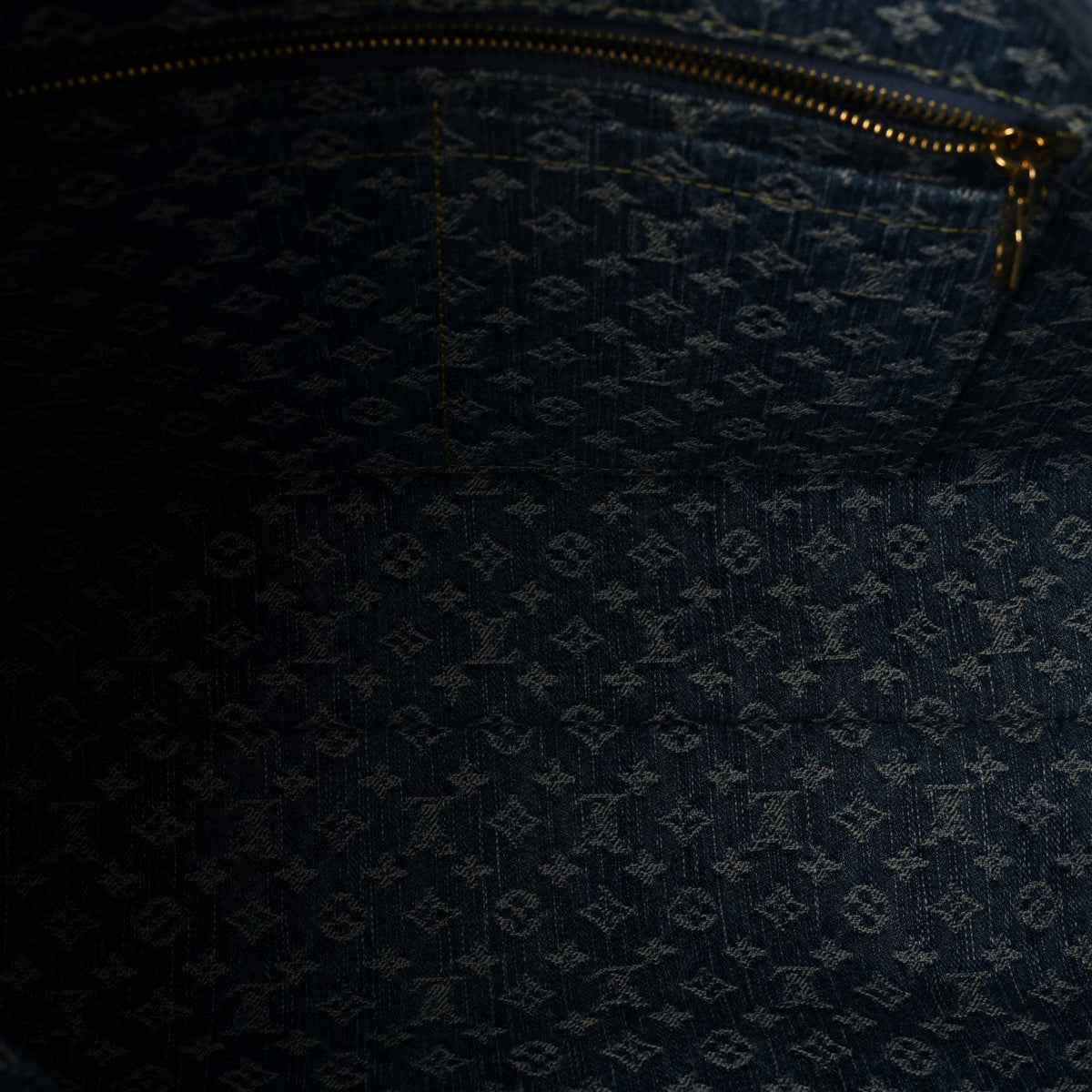 Monogram Denim CarryAll MM Blue