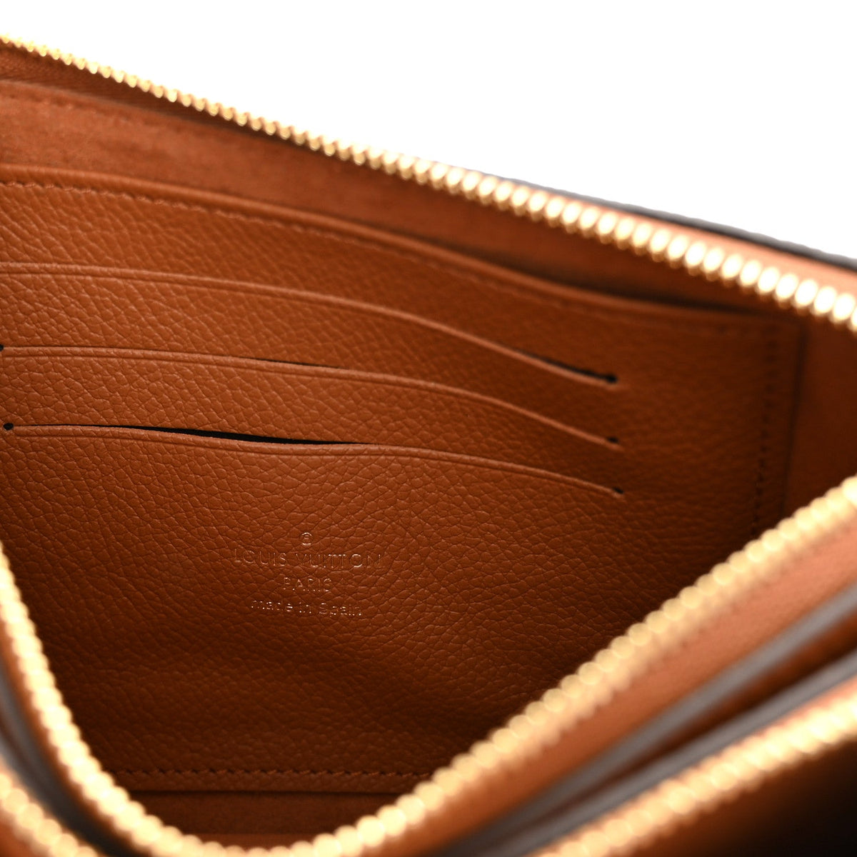 Empreinte Monogram Giant Double Zip Pochette Caramel