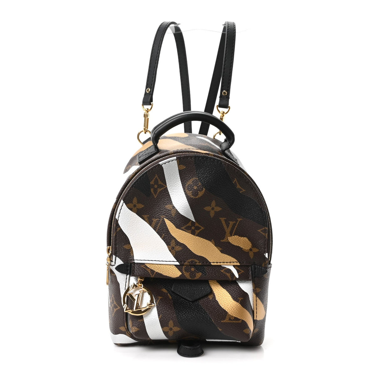 X LOL Monogram Palm Springs Backpack Mini Gold Silver
