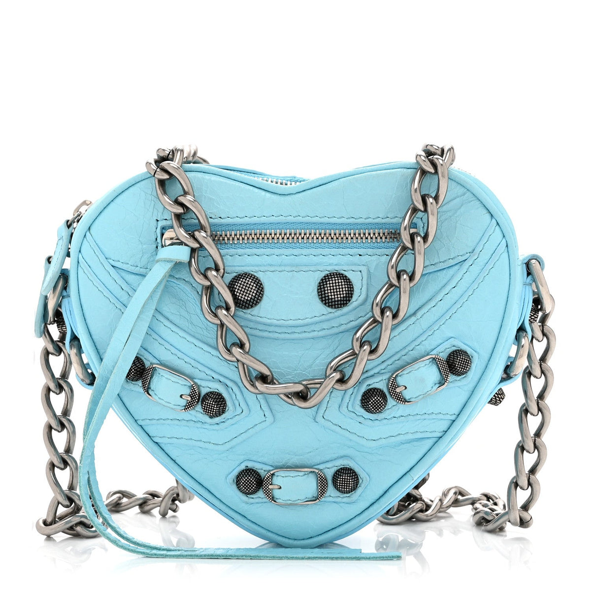 Agneau Arena Mini Le Cagole Heart Bag Blue
