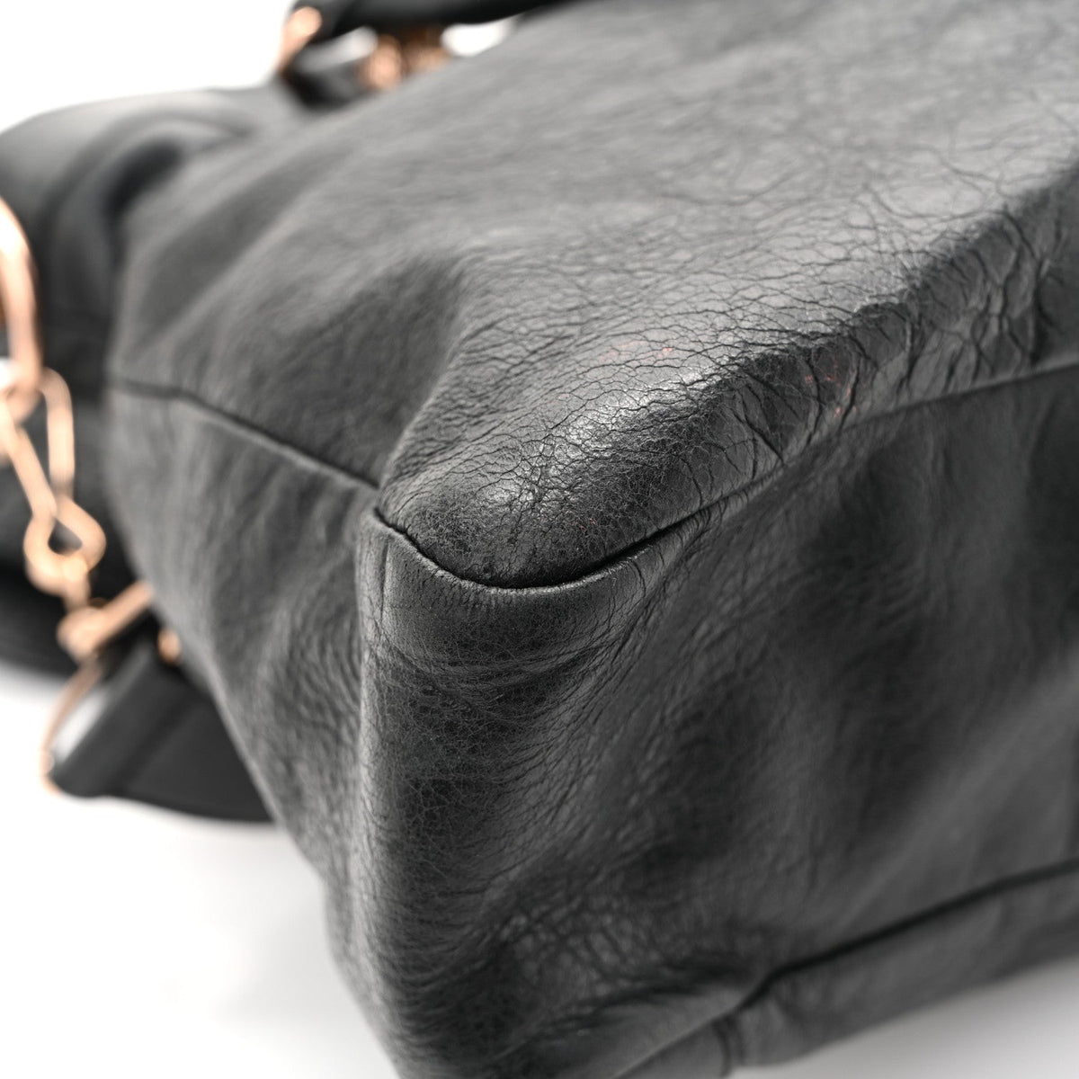 Agneau Giant 12 Rose Gold Hardware Town Black
