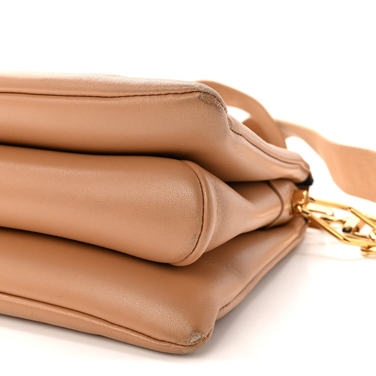 Lambskin Embossed Monogram Coussin PM Camel