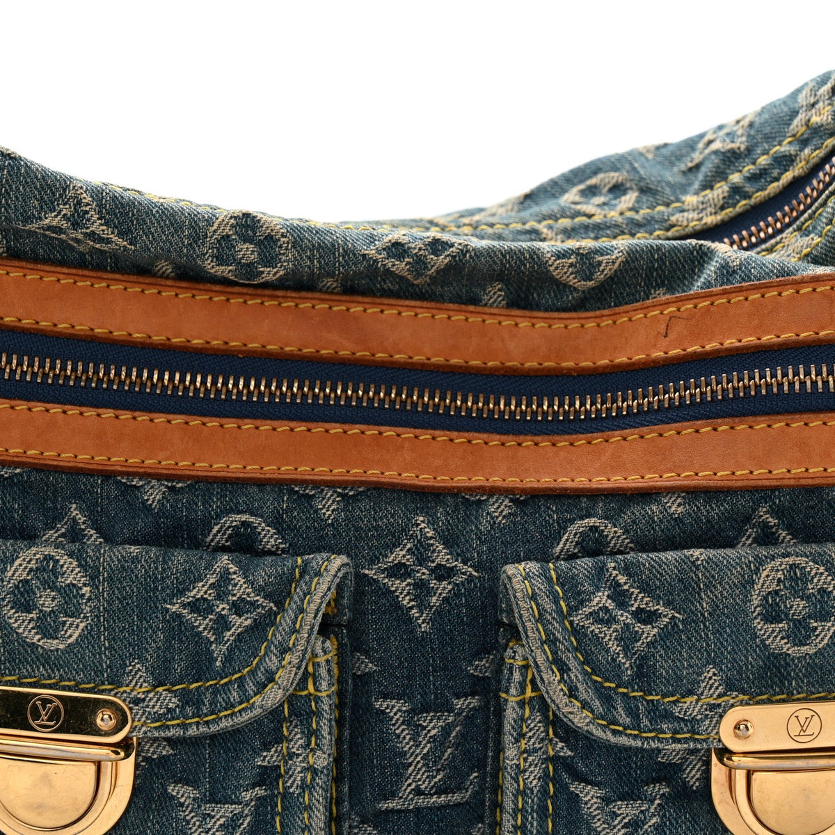Monogram Denim Baggy PM Blue