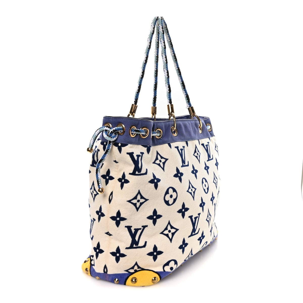 Cotton Monogram Eponge Cabas Blue