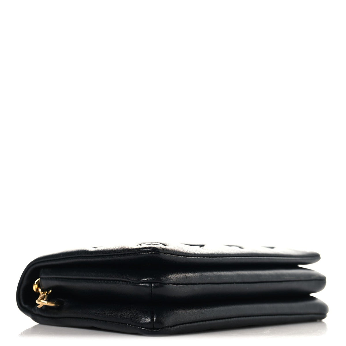 Lambskin Embossed Monogram Pochette Coussin Black