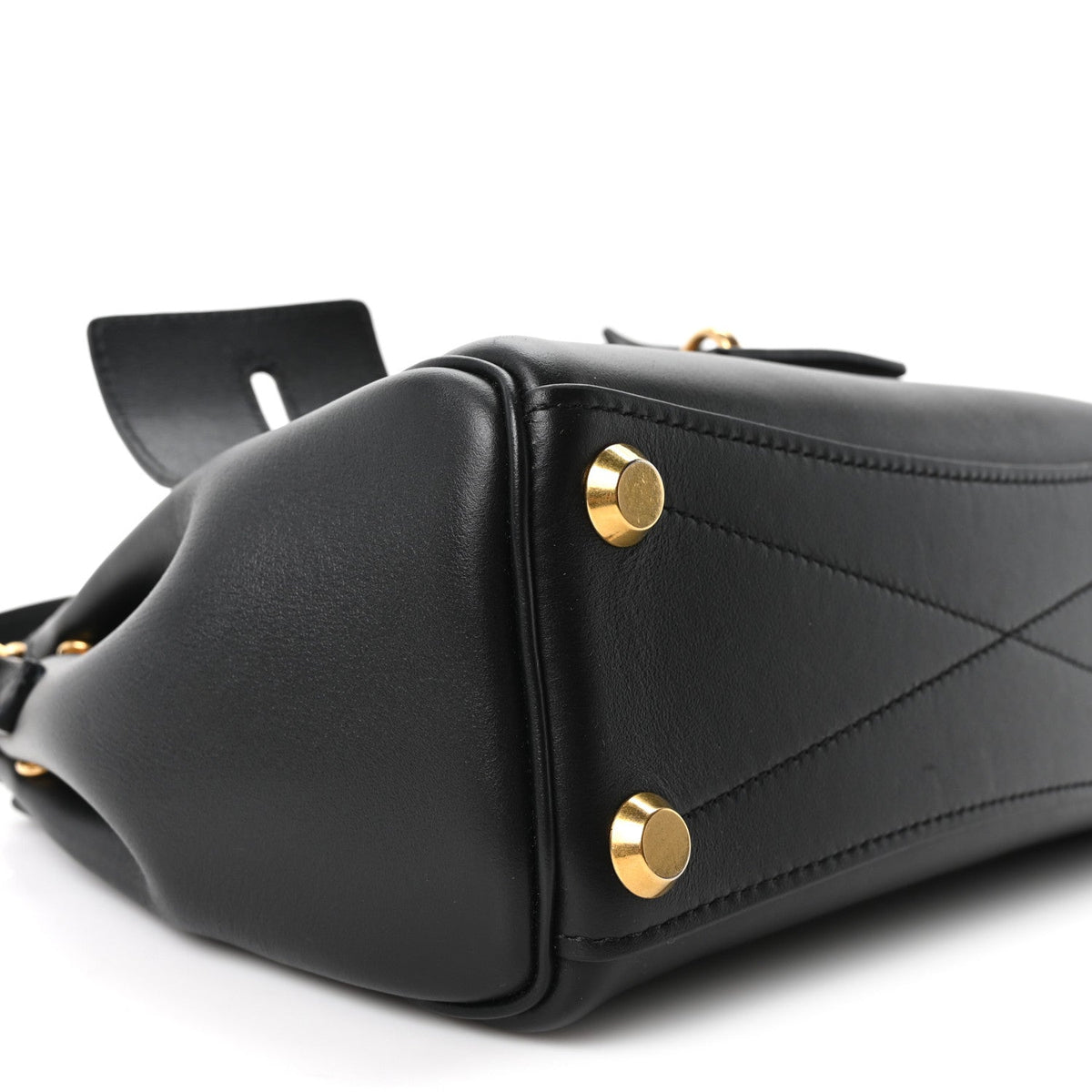Smooth Calfskin Mini Bel Air Carry All Bag Black