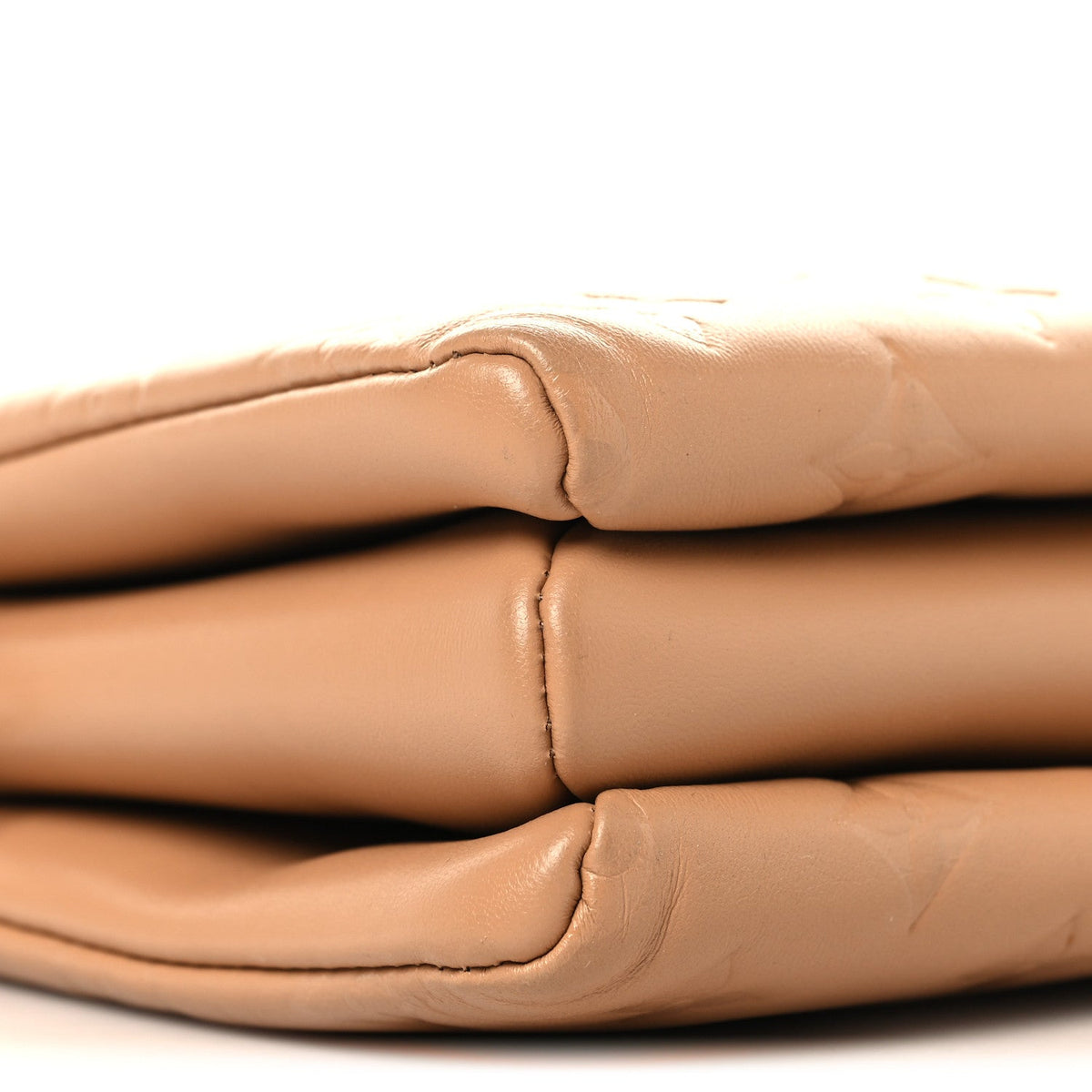 Lambskin Embossed Monogram Coussin PM Camel