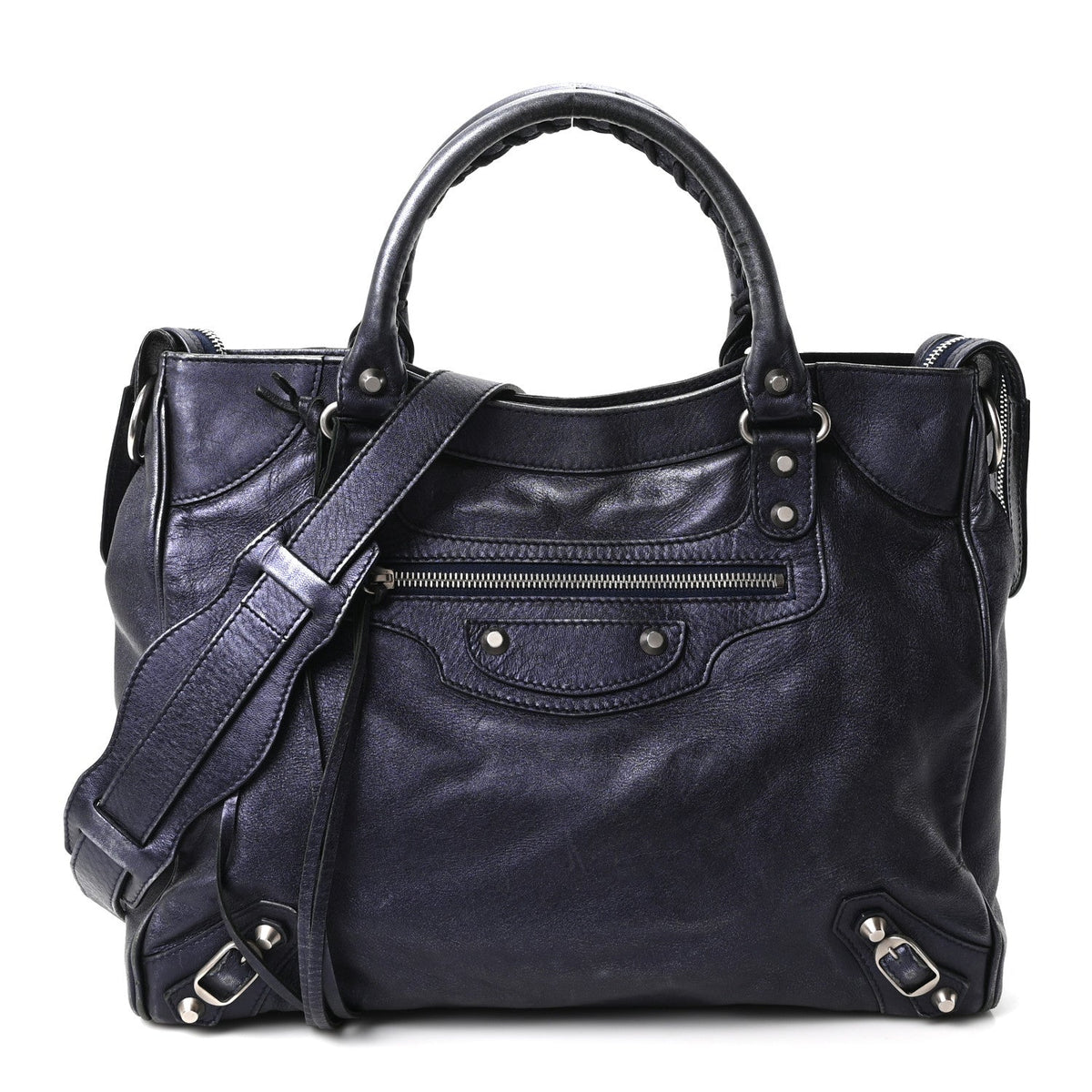 Metallic Agneau Classic Silver Hardware Velo Maree