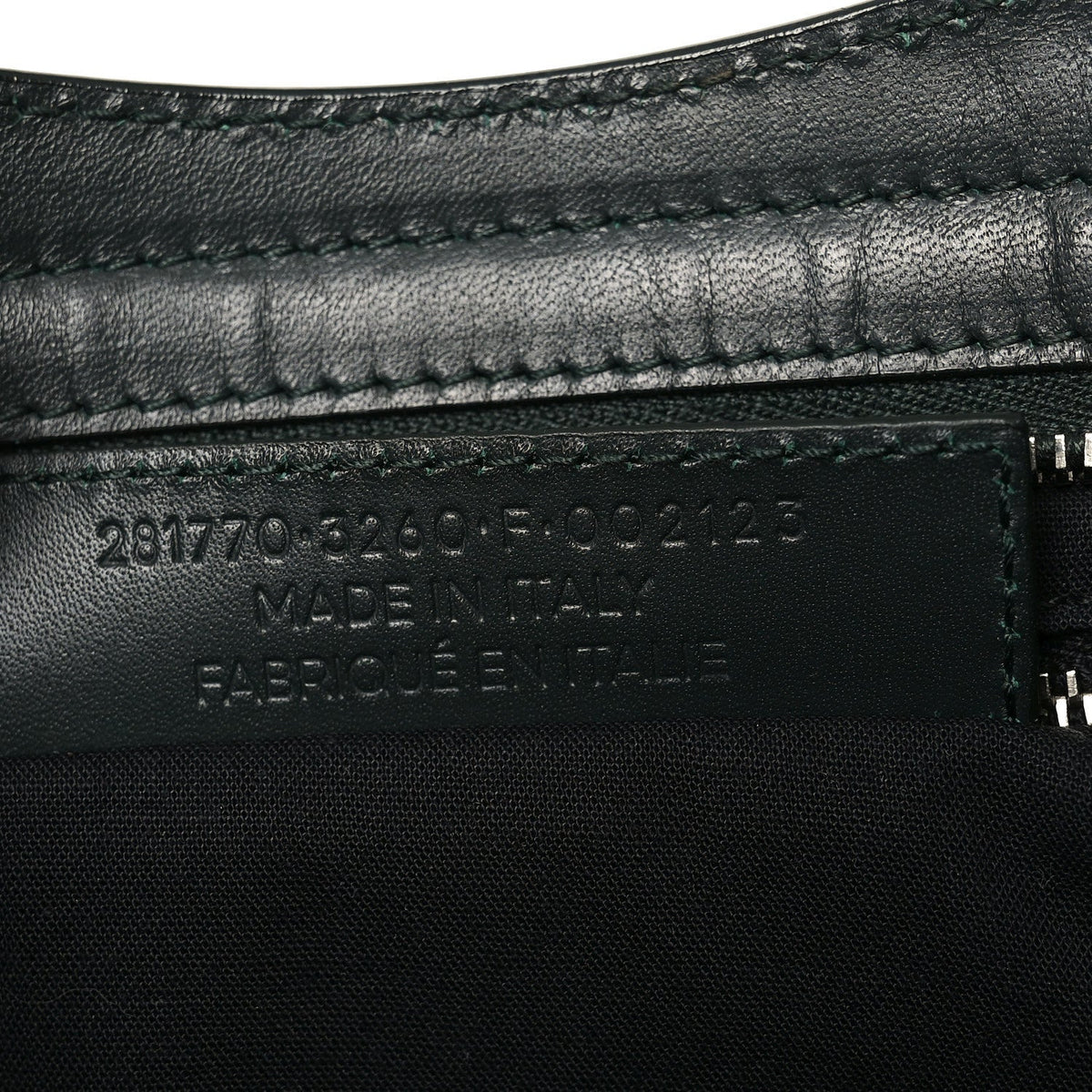 Smooth Calfskin Metallic Patent Giant 12 Silver Hardware City Vert Poker Fonce