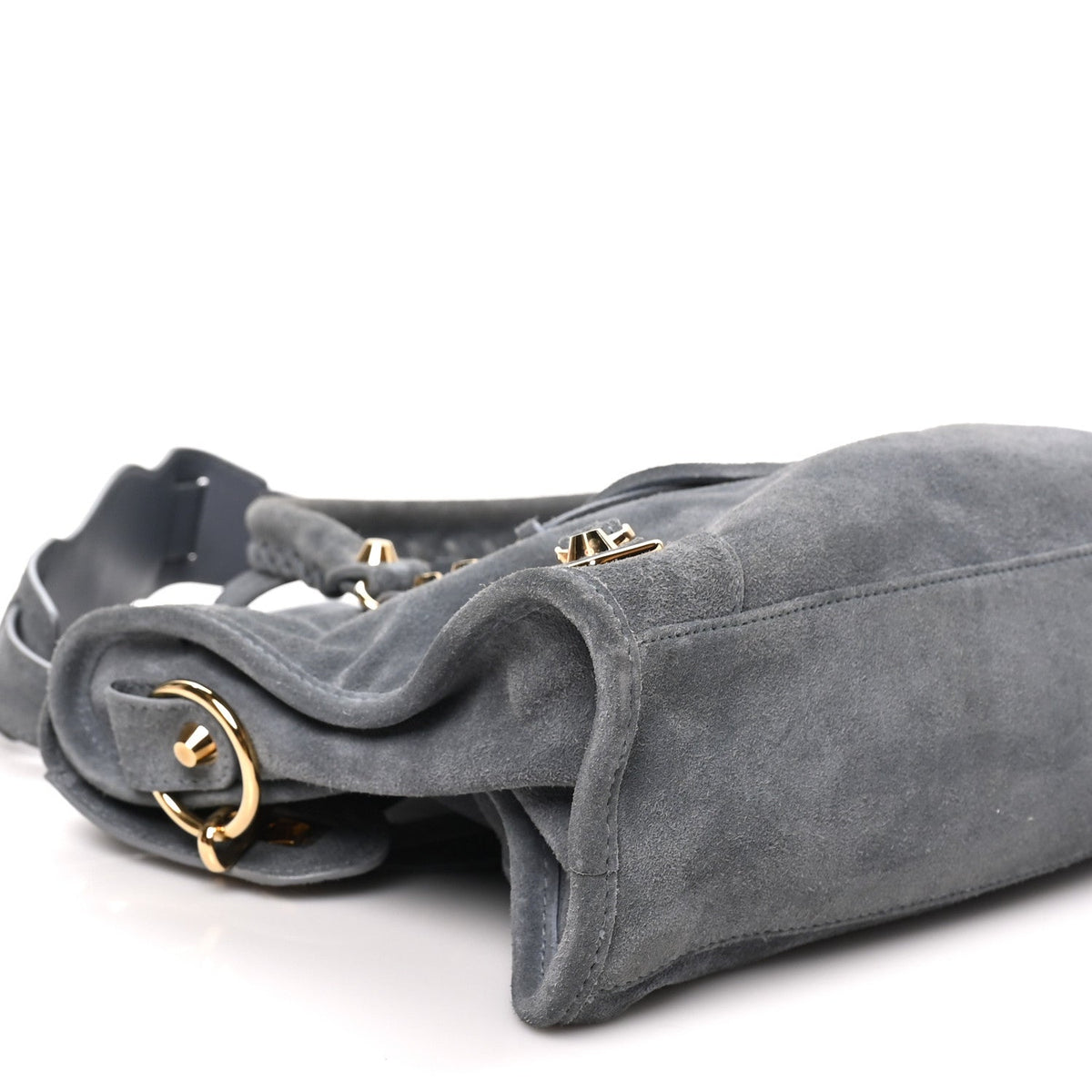 Baby Daim Suede Gold Metallic Edge Hardware S City Gris Plomb