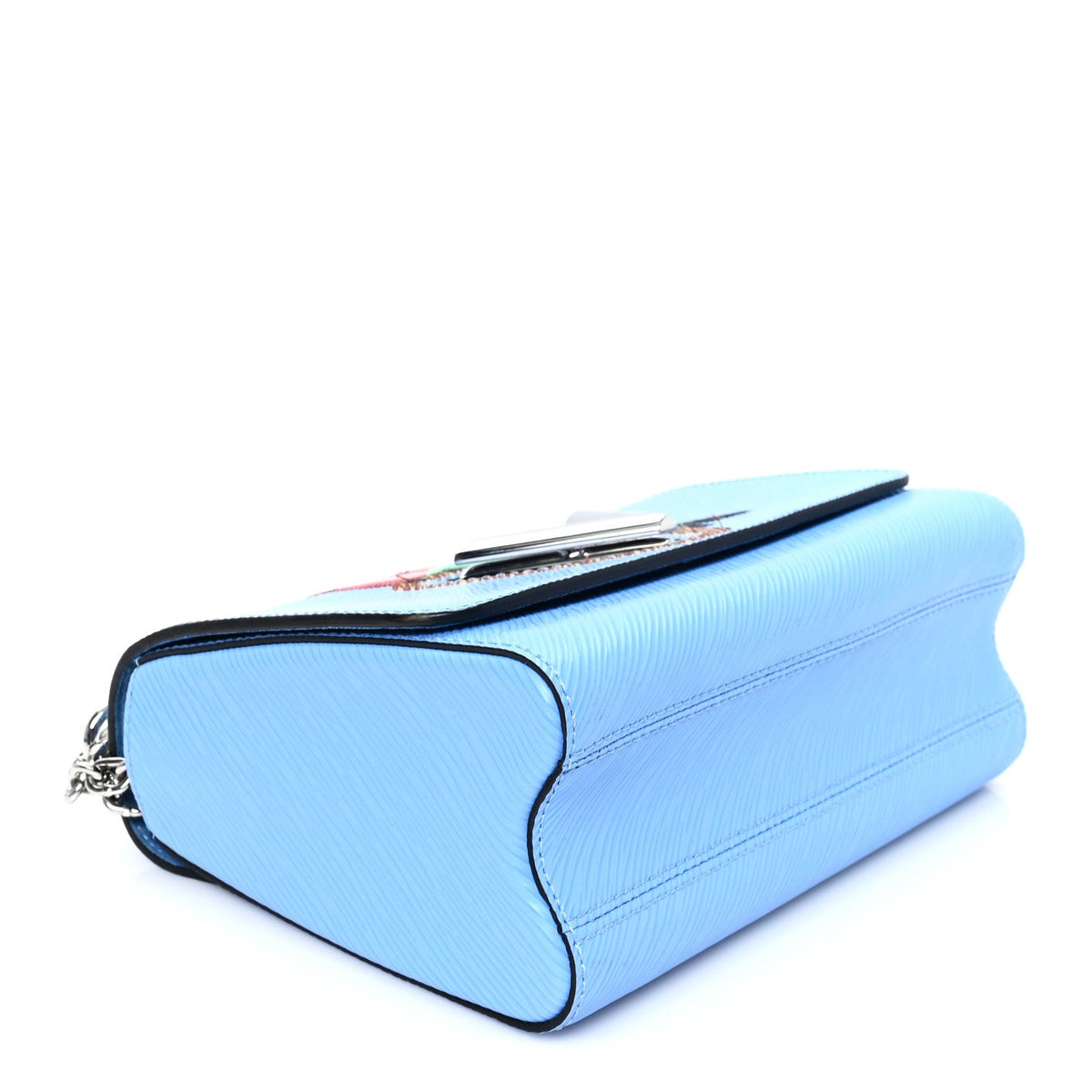 Epi Tropical Birds Twist Shoulder Bag MM Bleuet