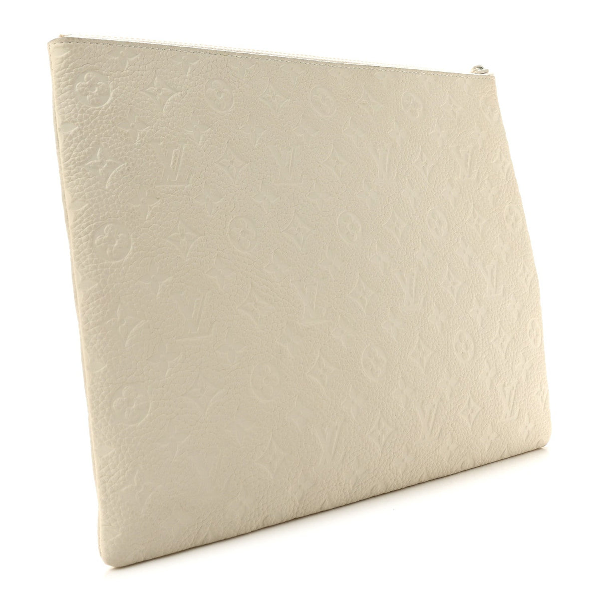 Taurillon Monogram Solar Ray A4 Pouch White